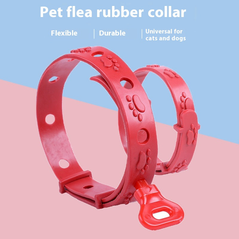 Pet Dog Rubber Anti-Flea Collar Mosquito Repellent Depulization