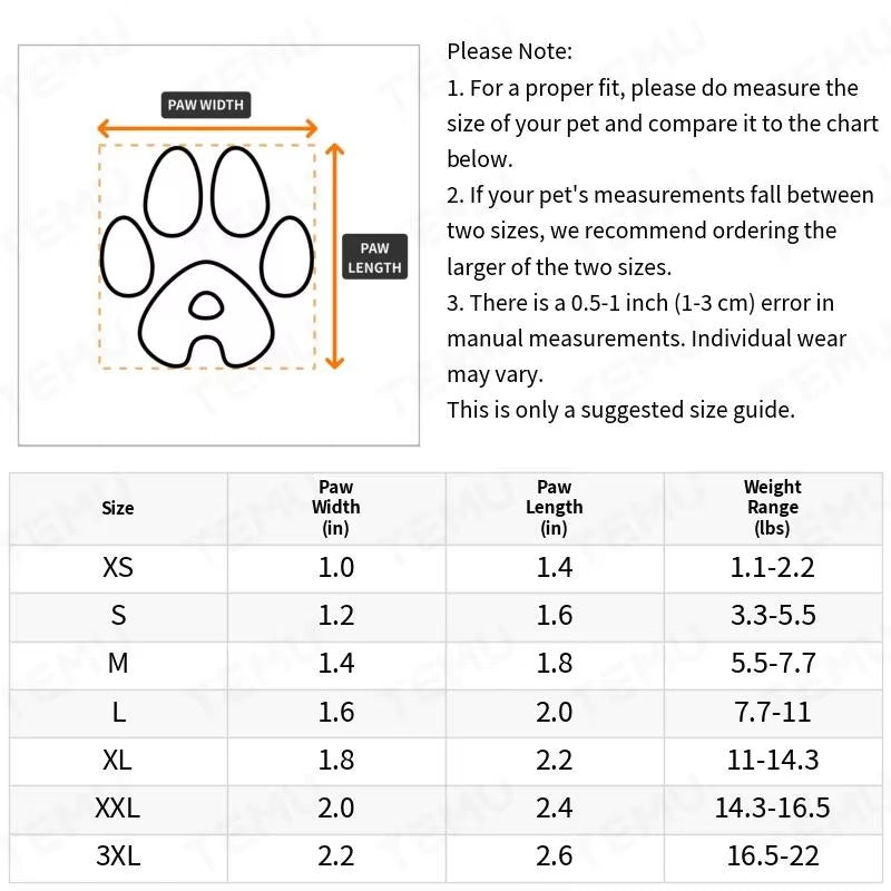 4-Pack Water-Resistant Dog Booties for Small Breeds - Paw Protection and Dryness for Outdoor Adventures