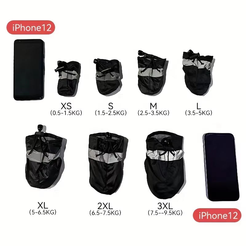 4-Pack Water-Resistant Dog Booties for Small Breeds - Paw Protection and Dryness for Outdoor Adventures
