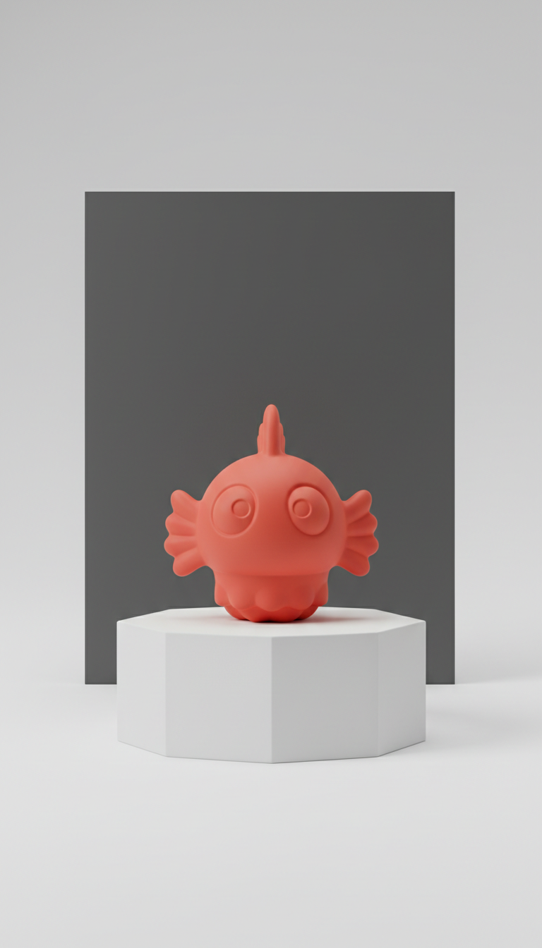 Lively Coral Squeak Toy